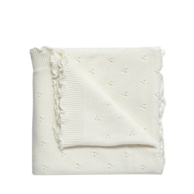 Cream Christening blanket